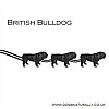 British Bulldog Santa Sleigh